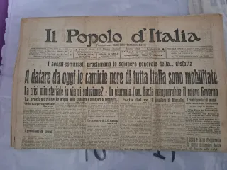 Giornali storici anni 20 , Il Popolo D'Italia