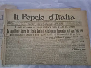 Giornali storici anni 20 , Il Popolo D'Italia