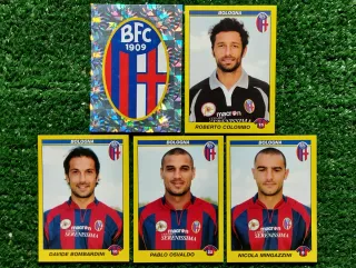 5 figurine Bologna Calciatori Panini 2009/10
