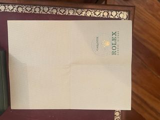 Caja de reloj Rolex con documentación