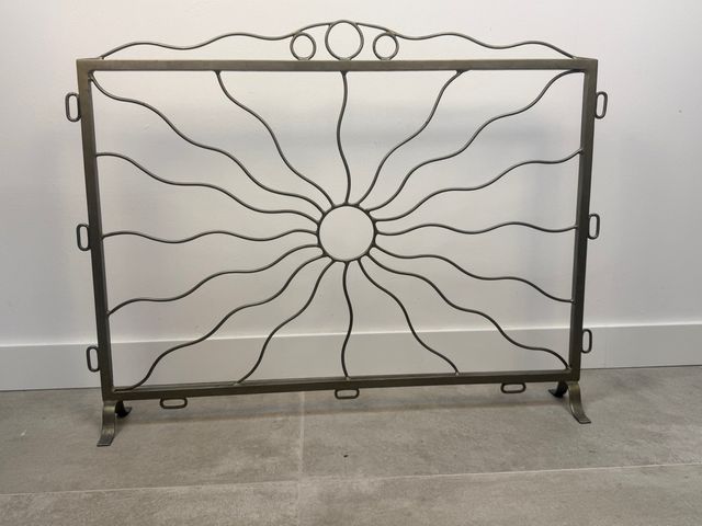 Pantalla chimenea forja sol