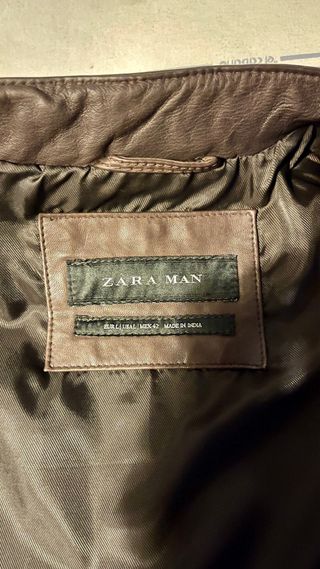 CAZADORA HOMBRE ZARA MAN - EFECTO CUERO - TALLA L