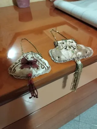 2 Borsine da collezione in tessuto