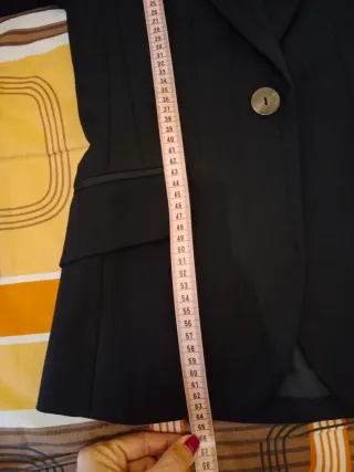 Americana H&M Negra Rayas