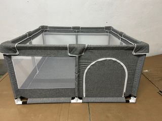 Parque infantil para bebé gris