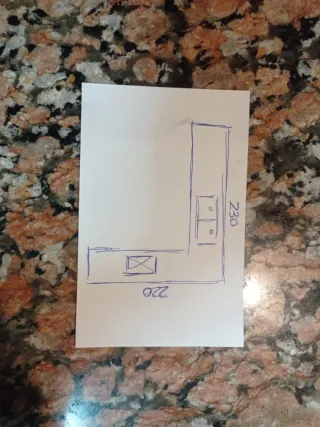 Cocina completa madera y granito