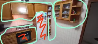 Cocina completa madera y granito