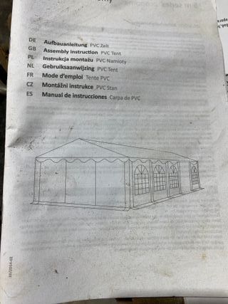 Carpa 5x10m Lona PVC