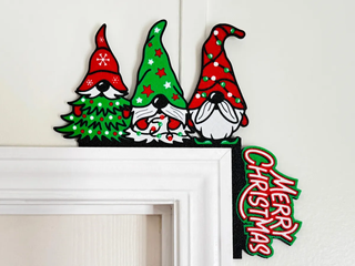 Gnomo de Natal para Canto de Porta
