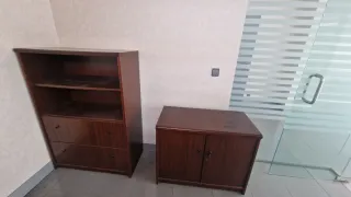 Conjunto despacho profesional madera y cuero