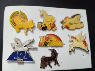Lote de 7 Pins Unicornios