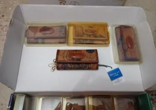 Portachiavi in pelle con mappa