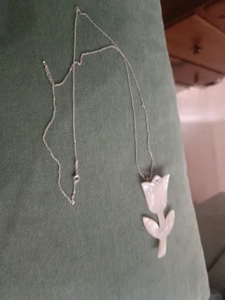 Colgante Tous Tulipán Plata y Nácar