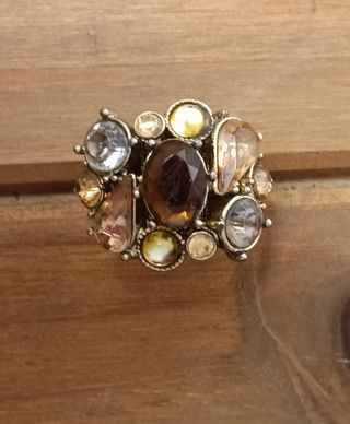 Anillo Barroco Maximalista Pedrería Vintage