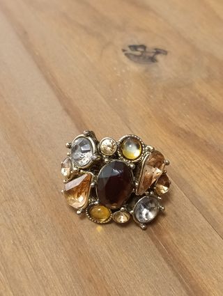 Anillo Barroco Maximalista Pedrería Vintage