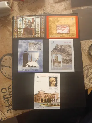 Lote 5 Hojitas Sellos España Nuevos