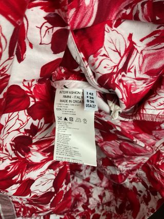 Gonna I'm isolamarras cotone rossa e bianca