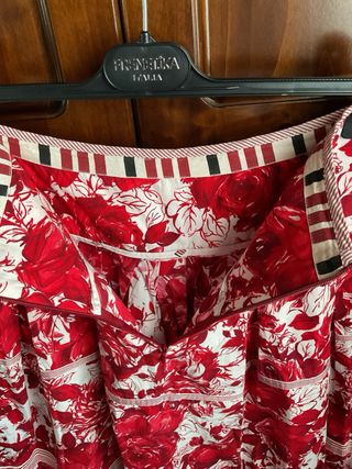 Gonna I'm isolamarras cotone rossa e bianca