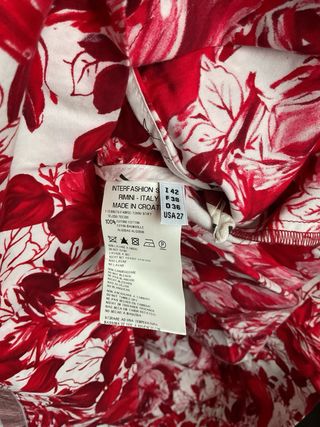 Gonna I'm isolamarras cotone rossa e bianca