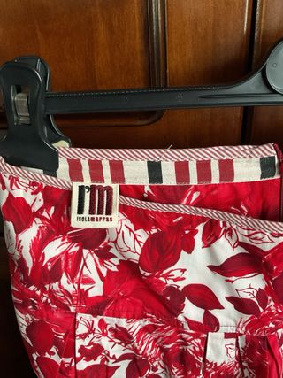 Gonna I'm isolamarras cotone rossa e bianca