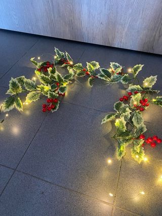 Ghirlanda natalizia con luci