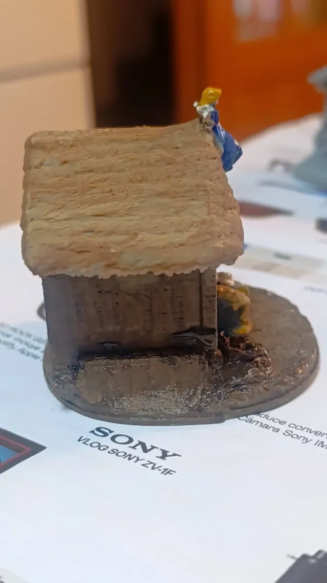 Belén artesanal pintado a mano