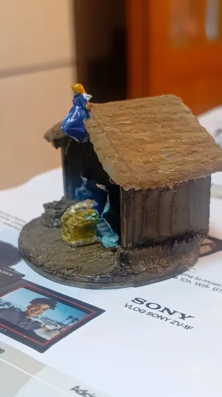 Belén artesanal pintado a mano