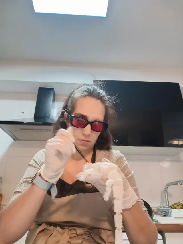 Belén artesanal pintado a mano