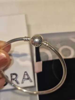 Pulsera Pandora Plata y Cierre Corazón