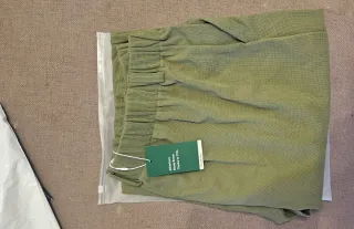 Pantalón elástico verde mujer