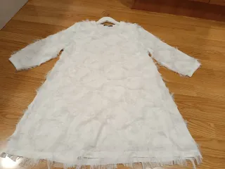 Vestido fiesta blanco mujer talla única
