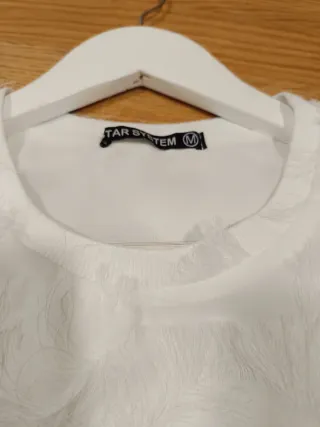 Vestido fiesta blanco mujer talla única