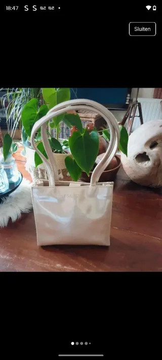 Bolso Escada Fiesta Mini Beige