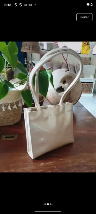 Bolso Escada Fiesta Mini Beige