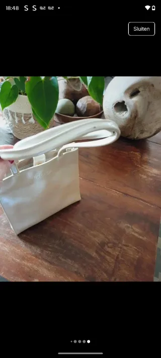 Bolso Escada Fiesta Mini Beige