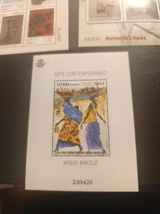 Lote 5 Hojitas Sellos España Arte Contemporáneo
