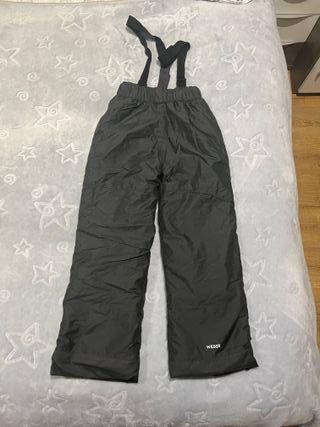 Pantalón de esquí Wedze negro con tirantes