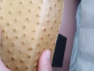 Borsa da lavoro in pelle di struzzo