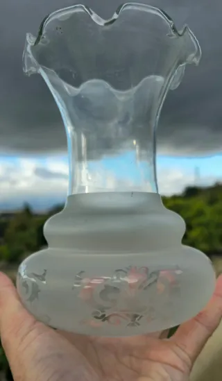 Lampara ceramica y bronce