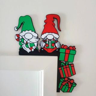 Gnomos Natalinos e Presentes Decoração de Canto