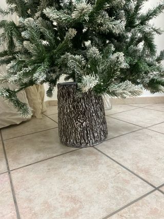 Albero di Natale Innevato con Base Tronco