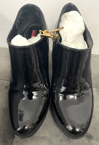Stivaletti Prada Pelle Vernice Neri 36.5 non trat.