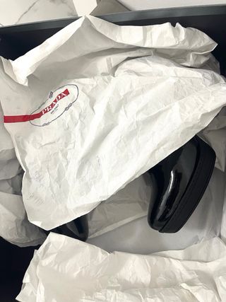 Stivaletti Prada Pelle Vernice Neri 36.5 non trat.