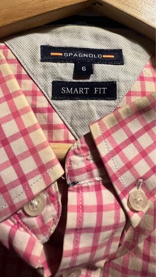 Camisa Spagnolo cuadros rosa caballero