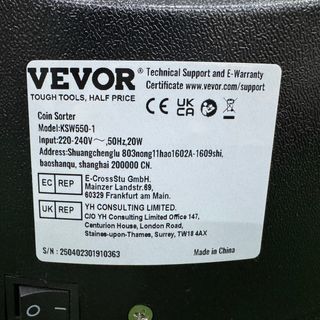 Clasificador Monedas VEVOR Euro Profesional