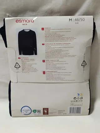 Camiseta Manga Larga Hombre. Talla M