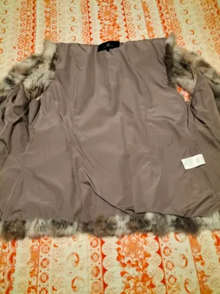 Chaleco pelo conejo con bolsillos laterales