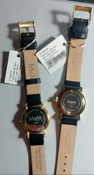 M&M Relojes de Pulsera Oro y Azul