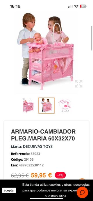 Cuna-armario-trona para muñecos