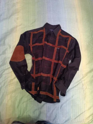 Camisa Faconable Cuadros Marrón y Negro